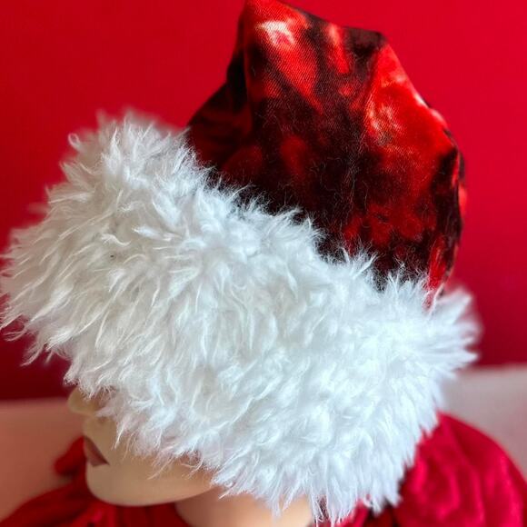 Handcrafted Tie-Dye Santa Hat - Picture 3 of 7